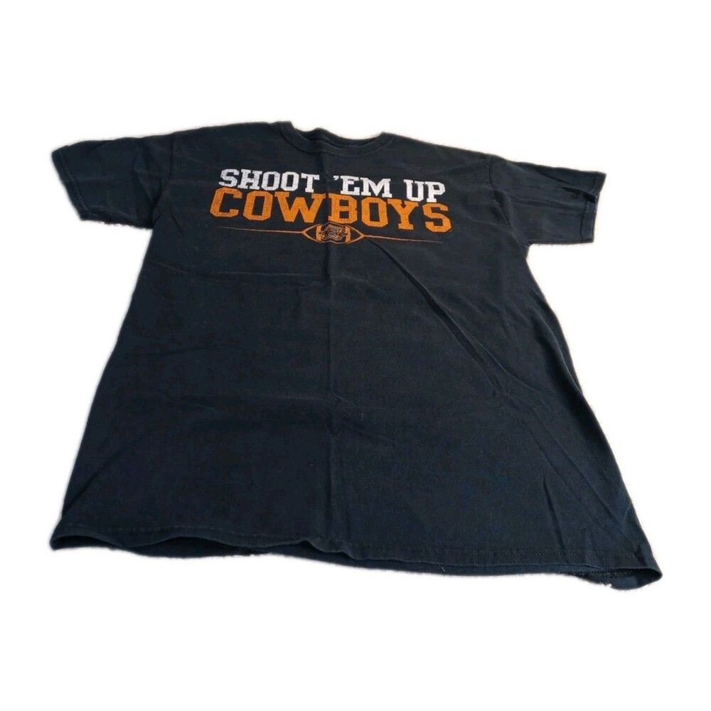 VTG 90s Oklahoma State Cowboys OSU T-Shirt Shoot Em Up Rare Last One Medium